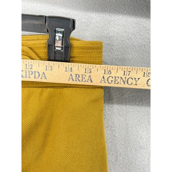 Ann Taylor Skirt Sz 8 Green Straight Pencil Flat Front Zip Back Cotton Lined - Picture 3 of 9